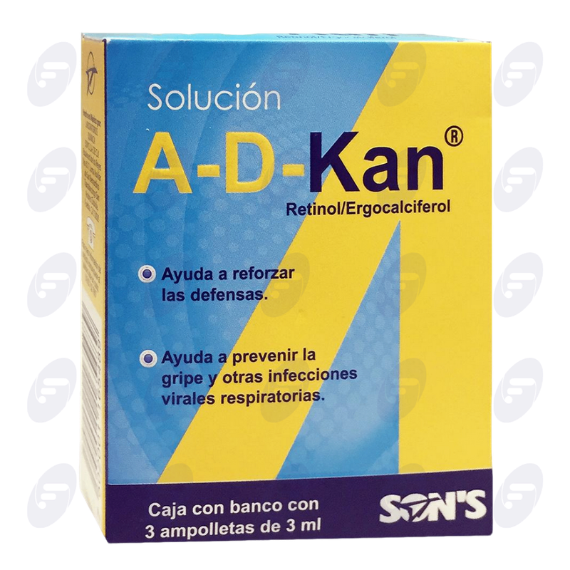 A-D KAN      INGERIBLE 5,000 UI.C/3 AMP.