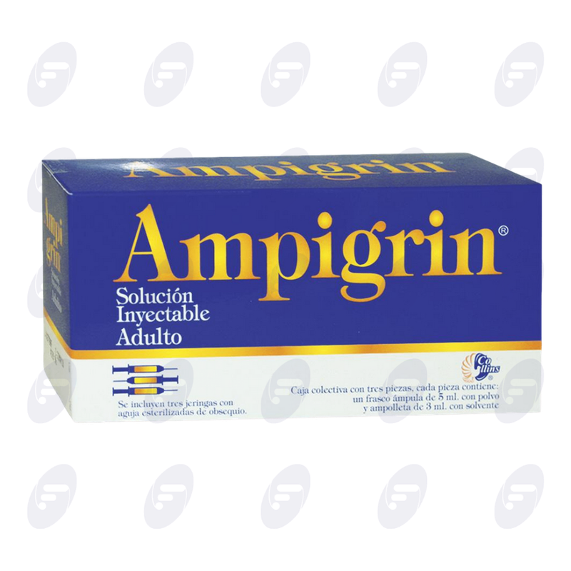 AMPIGRIN ADTO. C/JER.500 MG.C/3 FCO.AMP.
