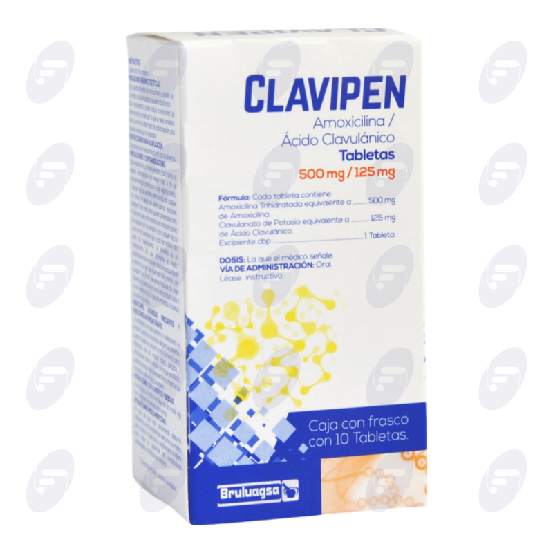 CLAVIPEN       500/125MG.FCO. C/10 TABS.