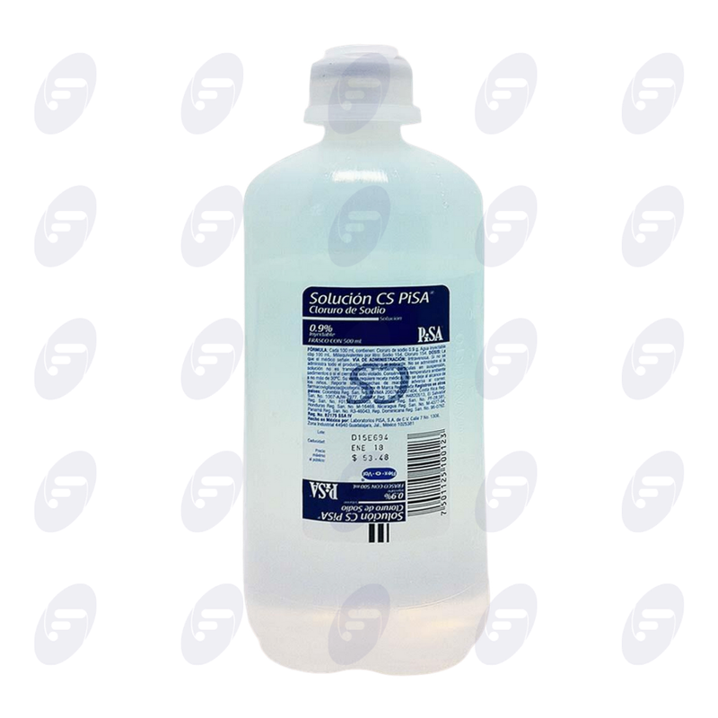 CLORURO DE SODIO  FCO.C/500 ML.