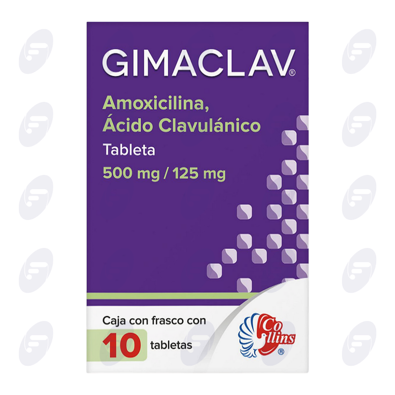GIMACLAV 500 MG/125 MG FCO C/10 TAB