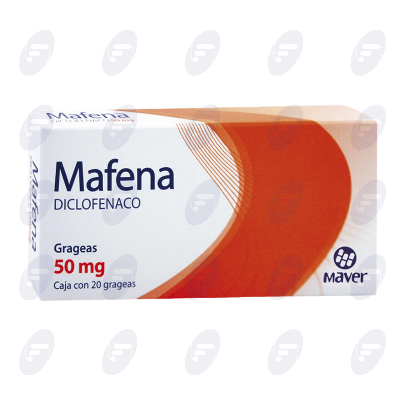 MAFENA             50 MG.CAJA C/20 GRAG.