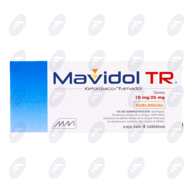 MAVIDOL TR 10/25 MG. CAJA C/4 TABS.SUBLI