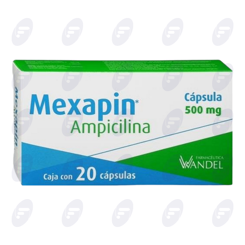 MEXAPIN 500 MG.CAJA C/20 CAPS.