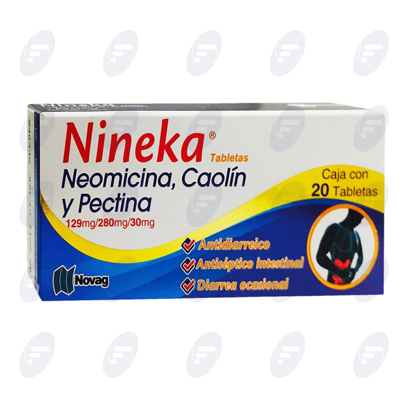 NINEKA 129MG/280MG/30MG CAJA C/20TABS.