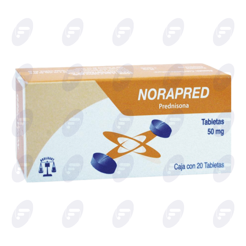 NORAPRED/PREDNISONA 50MG.CAJA C/20 TABS.