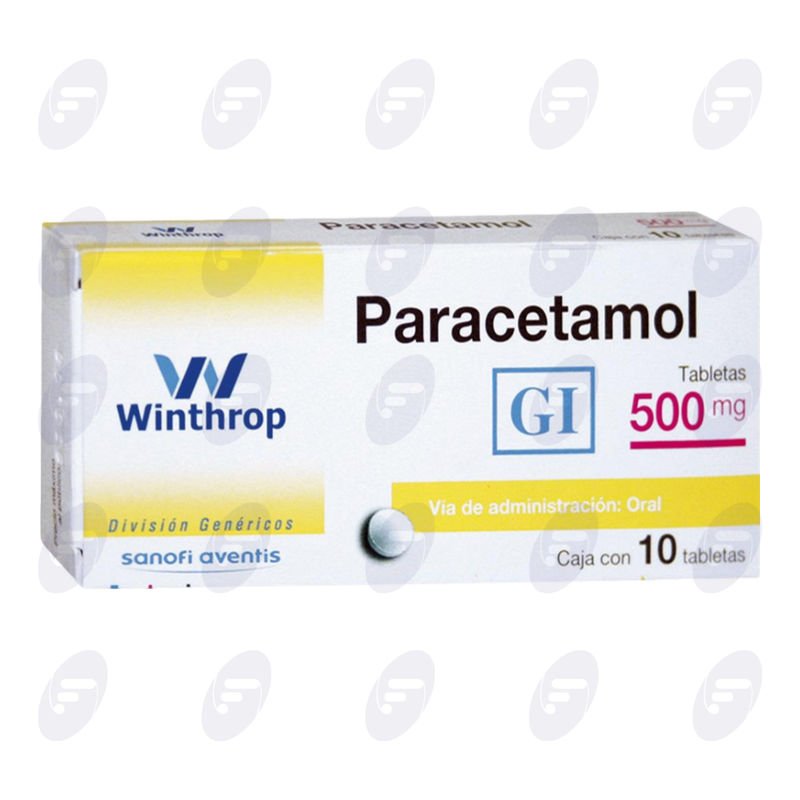 PARACETAMOL GI SANOF 500 MG.CAJA C/10 TA