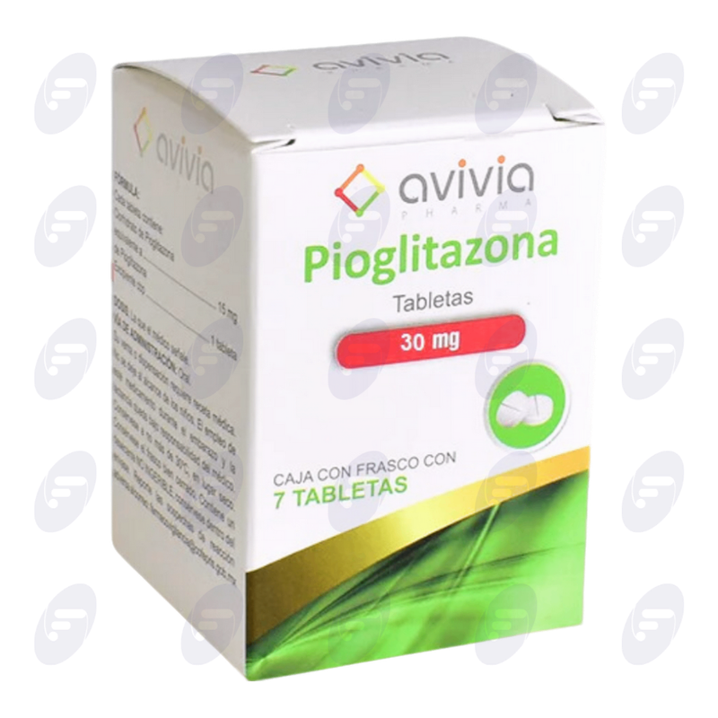PIOGLITAZONA 30 MG FCO C/CAJA C/7 TABS