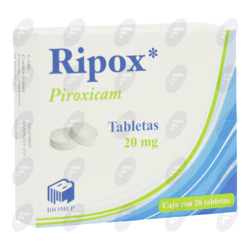 RIPOX    20 MG.  CAJA C/20 TABS.