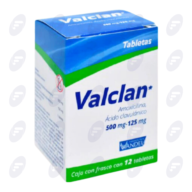 VALCLAN  500 MG/ 125 MG CAJA C/12 TABS