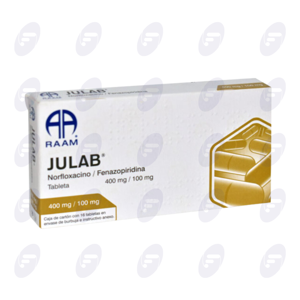 JULAB 400 MG /100 MG CAJA C/16 TABLETAS