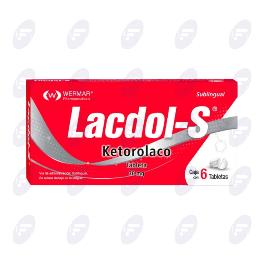 LACDOL-S 30 MG CAJA C/6 TABLETAS SUBLINGUALES
