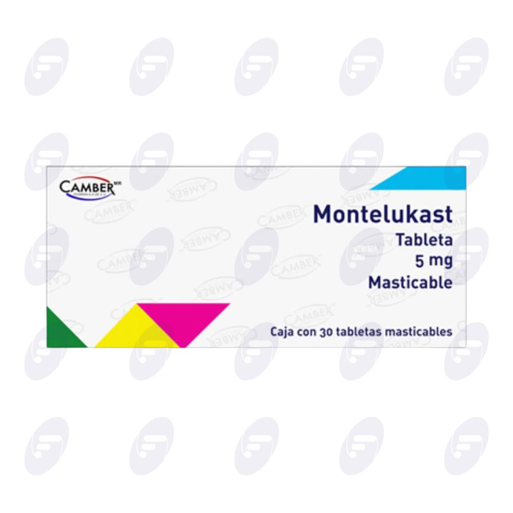 MONTELUKAST CAMBER 5 MG CAJA C/30 TABLETAS MASTICABLES