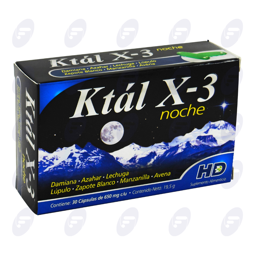 KTAL X-3 NOCHE CAJA CON 30/CAPSULAS