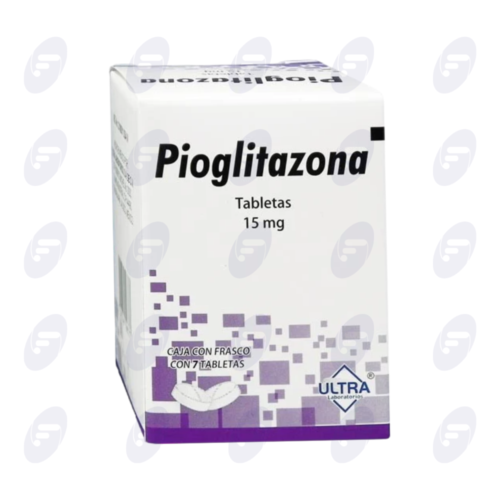 PIOGLITAZONA  ULTRA 15 MG. CAJA C/7 TABS.