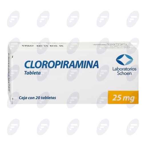 [219002] CLOROPIRAMINA SCHOEN 25 MG CAJA C/20 TAB