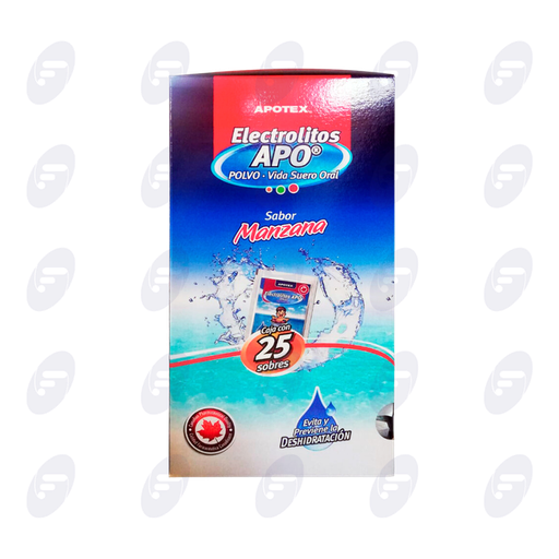 [021143] ELECTROLITOS MANZANA    CAJA C/25 SOBRES