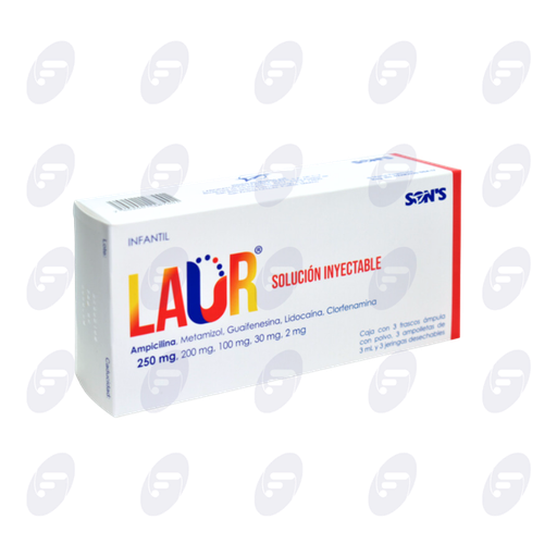 [013213] LAUR INFANTIL 250MG/200MG/100MG/30MG/2MG SOL INY C/3AMP 3 ML