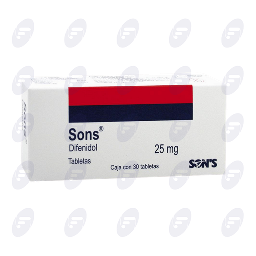 [013091] SONS DIFENIDOL     25 MG.CAJA C/30 TABS.
