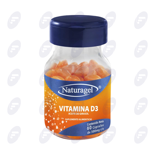 [155512] VITAMINA D3 NATURAGEL FRASCO C/60 CAPS