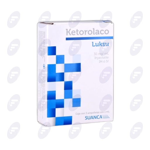 [223012] KETOROLACO SUANCA 30MG CAJA C/3 AMP