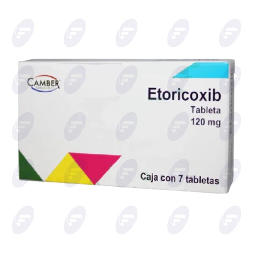 [155538] ETORICOXIB 120MG CAMBER CAJA C/7 TABLETAS