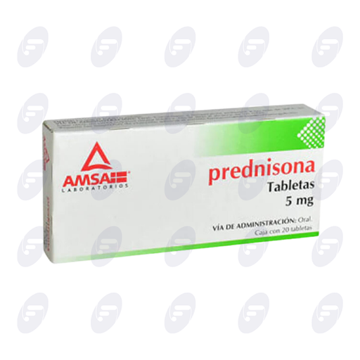 [020155] PREDNISONA AMSA 5 MG CAJA C/20 TABLETAS