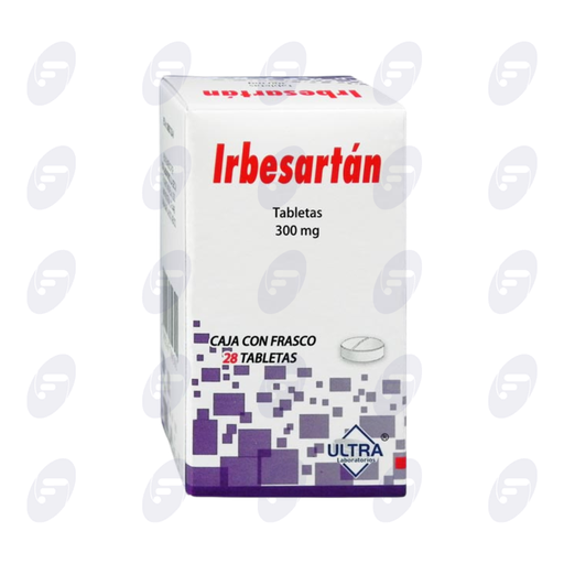 [120141] IRBESARTAN ULTRA 300MG CAJA C/ FRASCO C/28 TABLETAS